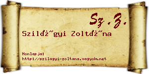 Szilágyi Zoltána névjegykártya